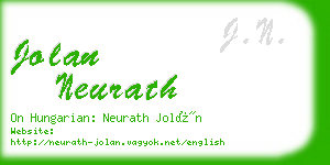 jolan neurath business card